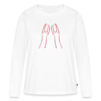 Cats, Claws, Paws, Paws, Claws, Scratches, Stripes - Women's Premium Organic Long Sleeve Shirt - white - Front - Julia (174cm)