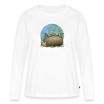 Igel - Frauen Premium Bio Langarmshirt - Weiß - Vorne - Julia (174cm)
