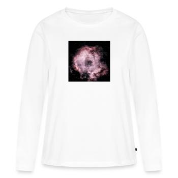 Space Rosette Nebula - T-shirt manches longues Premium bio Femme - blanc - Devant - Julia (174cm)