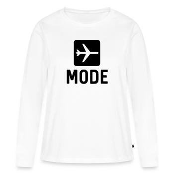 flight mode - Women's Premium Organic Long Sleeve Shirt - white - Front - Julia (174cm)