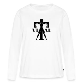 Ornement vital - T-shirt manches longues Premium bio Femme - blanc - Devant - Julia (174cm)