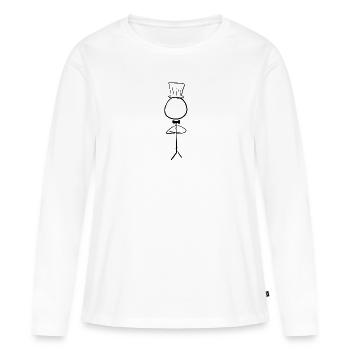 cuisinier cuisinier - T-shirt manches longues Premium bio Femme - blanc - Devant - Julia (174cm)