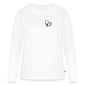 le cœur brisé - T-shirt manches longues Premium bio Femme - blanc - Devant - Julia (174cm)