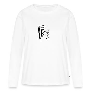 mirror human - Women's Premium Organic Long Sleeve Shirt - white - Front - Julia (174cm)