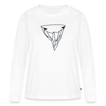 Falaise flottante de Shard - T-shirt manches longues Premium bio Femme - blanc - Devant - Julia (174cm)