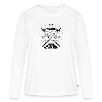 Babysode 1 Das wars Baby Mama Papa Schwangerschaft - Frauen Premium Bio Langarmshirt - Weiß - Vorne - Julia (174cm)