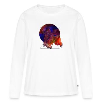Poissons de l’espace - T-shirt manches longues Premium bio Femme - blanc - Devant - Julia (174cm)