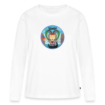 Venise, Italie - T-shirt manches longues Premium bio Femme - blanc - Devant - Julia (174cm)