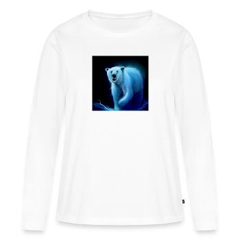 Eisbär - Frauen Premium Bio Langarmshirt - Weiß - Vorne - Julia (174cm)