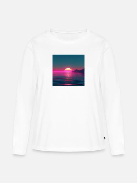 Sun Design - Frauen Premium Bio Langarmshirt - Weiß
