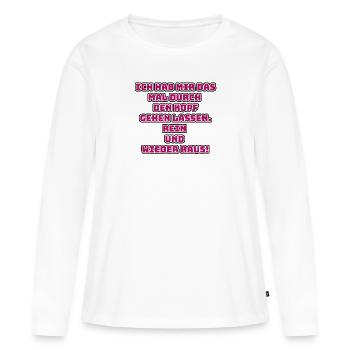 witziges Nicht-Nachdenken-Design / lustige Sprüche - Frauen Premium Bio Langarmshirt - Weiß - Vorne - Julia (174cm)