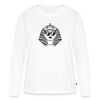 Pharaoh Sunglasses - Women's Premium Organic Long Sleeve Shirt - white - Front - Julia (174cm)