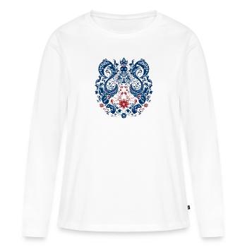 Portugiesische Folklore - Frauen Premium Bio Langarmshirt - Weiß - Vorne - Julia (174cm)