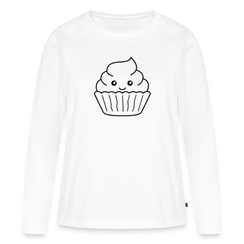 sweet cupcake - Frauen Premium Bio Langarmshirt - Weiß - Vorne - Julia (174cm)