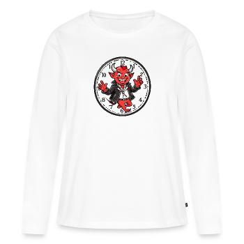 Red Devil - Women's Premium Organic Long Sleeve Shirt - white - Front - Julia (174cm)