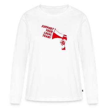 Unterstützen Sie Ihr lokales Team Helsingborg - Frauen Premium Bio Langarmshirt - Weiß - Vorne - Julia (174cm)