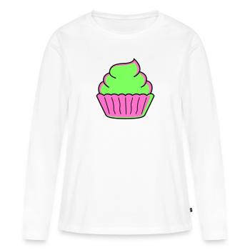cupcake - Frauen Premium Bio Langarmshirt - Weiß - Vorne - Julia (174cm)