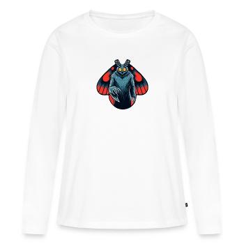 Mothman - Kryptid West Virginia Kryptozoologie - Frauen Premium Bio Langarmshirt - Weiß - Vorne - Julia (174cm)