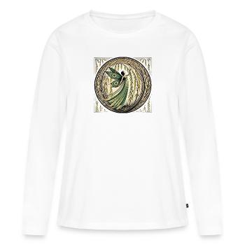 Fée des saules pleureurs - T-shirt manches longues Premium bio Femme - blanc - Devant - Julia (174cm)