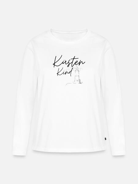 Küstenkind - Frauen Premium Bio Langarmshirt - Weiß