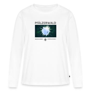 Pfälzerwald- Meine Heimat - Frauen Premium Bio Langarmshirt - Weiß - Vorne - Julia (174cm)