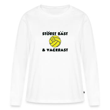 Le plus grand, le meilleur et le plus beau - T-shirt manches longues Premium bio Femme - blanc - Devant - Julia (174cm)