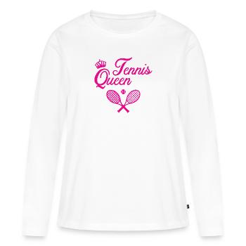 Tennis Queen - Women's Premium Organic Long Sleeve Shirt - white - Front - Julia (174cm)