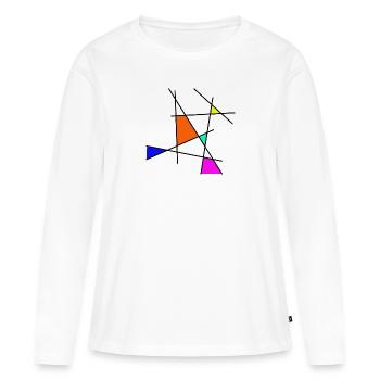 Paille 1 - T-shirt manches longues Premium bio Femme - blanc - Devant - Julia (174cm)