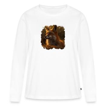 The fox is considered intelligent and cunning - Women's Premium Organic Long Sleeve Shirt - white - Front - Julia (174cm)