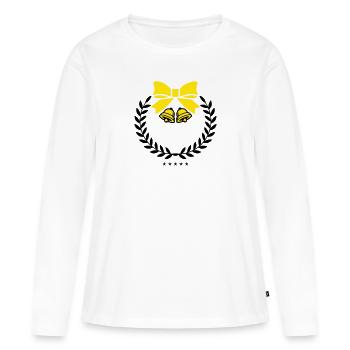 Cloches de couronne - T-shirt manches longues Premium bio Femme - blanc - Devant - Julia (174cm)