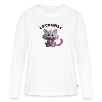 Traiter le monstre chat - T-shirt manches longues Premium bio Femme - blanc - Devant - Julia (174cm)