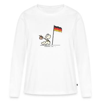 "Made in Germany" - Women's Premium Organic Long Sleeve Shirt - white - Front - Julia (174cm)