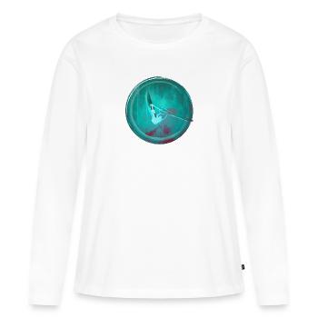 Windsurf wave - Frauen Premium Bio Langarmshirt - Weiß - Vorne - Julia (174cm)