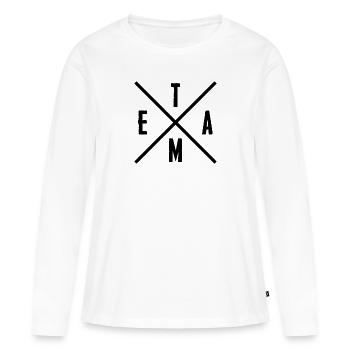 Team Wappen Sport Fußball JGA Junggesellenabschied - Frauen Premium Bio Langarmshirt - Weiß - Vorne - Julia (174cm)