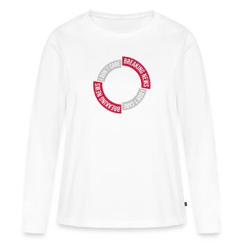 Breaking news don t - Frauen Premium Bio Langarmshirt - Weiß - Vorne - Julia (174cm)