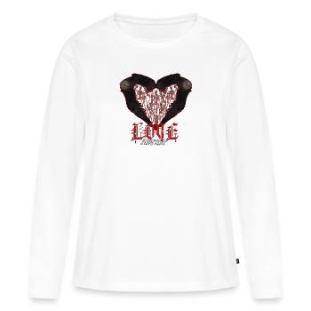 maladie de l’amour - T-shirt manches longues Premium bio Femme - blanc - Devant - Julia (174cm)