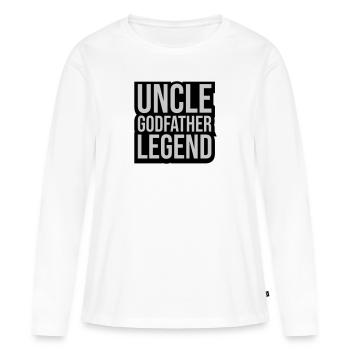 Citation de légende de l’oncle parrain - T-shirt manches longues Premium bio Femme - blanc - Devant - Julia (174cm)
