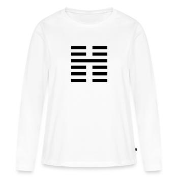 16 Yü - L’enthousiasme (hexagramme) - T-shirt manches longues Premium bio Femme - blanc - Devant - Julia (174cm)