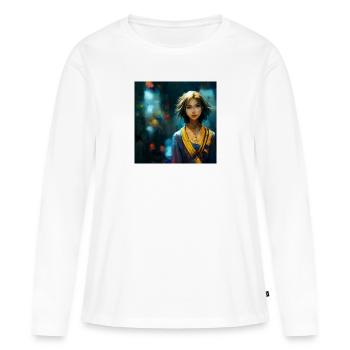 Video-games Girl - T-shirt manches longues Premium bio Femme - blanc - Devant - Julia (174cm)