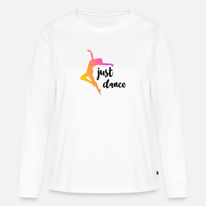 just dance - Frauen Premium Bio Langarmshirt - Weiß