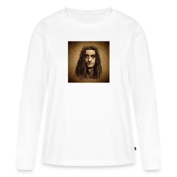 Rastaman Da Vinci style - Women's Premium Organic Long Sleeve Shirt - white - Front - Julia (174cm)