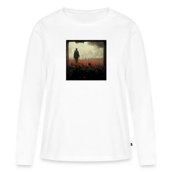 Stellen Sie Sich Vor, Es Ist Krieg Und Niemand - Frauen Premium Bio Langarmshirt - Weiß - Vorne - Julia (174cm)