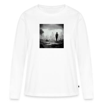 Stellen Sie Sich Vor, Es Ist Krieg Und Niemand - Frauen Premium Bio Langarmshirt - Weiß - Vorne - Julia (174cm)