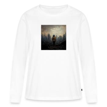 Apocalypse End of World Painting - Women's Premium Organic Long Sleeve Shirt - white - Front - Julia (174cm)
