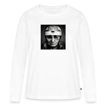 Peinture de Tchernobyl - T-shirt manches longues Premium bio Femme - blanc - Devant - Julia (174cm)