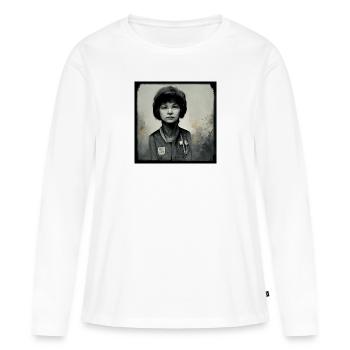 Peinture de Tchernobyl - T-shirt manches longues Premium bio Femme - blanc - Devant - Julia (174cm)