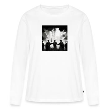 Sieg Der Ukraine - Frauen Premium Bio Langarmshirt - Weiß - Vorne - Julia (174cm)