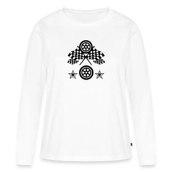 Auto - Frauen Premium Bio Langarmshirt - Weiß - Vorne - Julia (174cm)