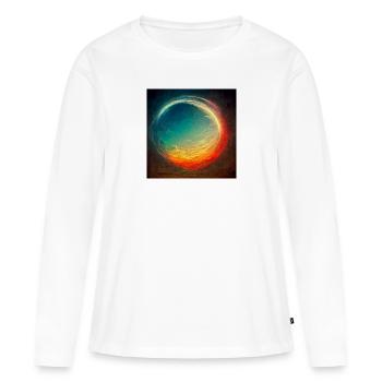 Éveil spirituel - T-shirt manches longues Premium bio Femme - blanc - Devant - Julia (174cm)
