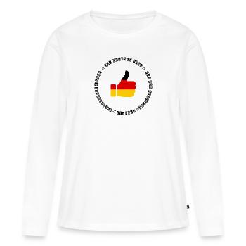 Wiedervereinigung Tag der Einheit - Frauen Premium Bio Langarmshirt - Weiß - Vorne - Julia (174cm)